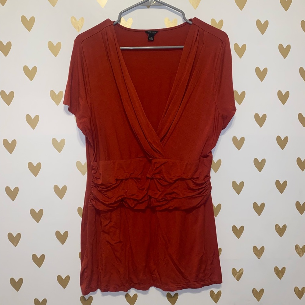 Ann Taylor rust colored blouse